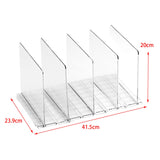 Maxbell Closet Shelf Dividers Partition for Kitchen, Office, Pantry Easily Install Clear 5 Grid