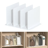 Maxbell Closet Shelf Dividers Partition for Kitchen, Office, Pantry Easily Install White 4 Grid