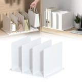 Maxbell Closet Shelf Dividers Partition for Kitchen, Office, Pantry Easily Install White 4 Grid