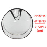 Maxbell Christmas Wreath Storage Bag Transparent Tear Resistant for Holiday Garland 24inch