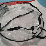 Maxbell Christmas Wreath Storage Bag Transparent Tear Resistant for Holiday Garland 24inch