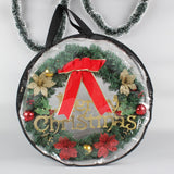 Maxbell Christmas Wreath Storage Bag Transparent Tear Resistant for Holiday Garland 24inch