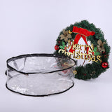 Maxbell Christmas Wreath Storage Bag Transparent Tear Resistant for Holiday Garland 24inch
