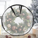Maxbell Christmas Wreath Storage Bag Transparent Tear Resistant for Holiday Garland 24inch