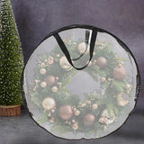Maxbell Christmas Wreath Storage Bag Transparent Tear Resistant for Holiday Garland 36inch