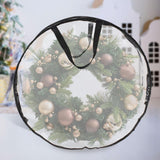 Maxbell Christmas Wreath Storage Bag Transparent Tear Resistant for Holiday Garland 36inch
