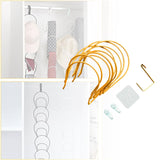 Maxbell 5x Hat Rack Multi Functional Pounch Free with Door Hook for Bedroom Wardrobe Yellow