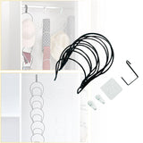 Maxbell 5x Hat Rack Multi Functional Pounch Free with Door Hook for Bedroom Wardrobe Black