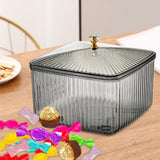 Maxbell European Style Fruit Serving Tray Cans Multi Use with Lid for Counter Party Gray