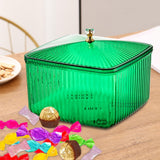 Maxbell European Style Fruit Serving Tray Cans Multi Use with Lid for Counter Party Green