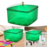 Maxbell European Style Fruit Serving Tray Cans Multi Use with Lid for Counter Party Green