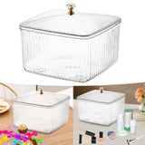 Maxbell European Style Fruit Serving Tray Cans Multi Use with Lid for Counter Party Clear