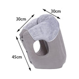 Maxbell Inflatable Travel Pillow Neck Support Headrest for Airplane Train Travel Gray