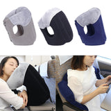 Maxbell Inflatable Travel Pillow Neck Support Headrest for Airplane Train Travel Gray