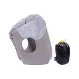 Maxbell Inflatable Travel Pillow Neck Support Headrest for Airplane Train Travel Gray
