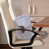 Maxbell Inflatable Travel Pillow Neck Support Headrest for Airplane Train Travel Gray