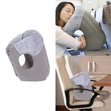 Maxbell Inflatable Travel Pillow Neck Support Headrest for Airplane Train Travel Gray