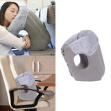 Maxbell Inflatable Travel Pillow Neck Support Headrest for Airplane Train Travel Gray