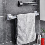 Maxbell Wall Mounted Towel Bar Towel Rod Storage Organizer for Wall Kitchen Bedroom black