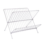 Maxbell 2 Tiers Dish Storage Drain Rack Foldable Dish Storage Rack for Dishes
