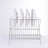 Maxbell 2 Tiers Dish Storage Drain Rack Foldable Dish Storage Rack for Dishes