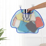 Maxbell Door Hanging Hamper Bag Wall Mounted Wide Open Top for Apartment Dorm Home Semi Mesh Kids Blue