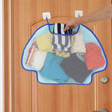 Maxbell Door Hanging Hamper Bag Wall Mounted Wide Open Top for Apartment Dorm Home Semi Mesh Kids Blue