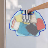 Maxbell Door Hanging Hamper Bag Wall Mounted Wide Open Top for Apartment Dorm Home Semi Mesh Kids Blue