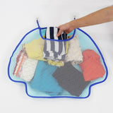 Maxbell Door Hanging Hamper Bag Wall Mounted Wide Open Top for Apartment Dorm Home Semi Mesh Kids Blue