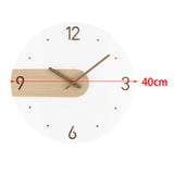 Maxbell Nordic Clock Wall Watch Silent Non Ticking 16inch for Office Kitchen Decor