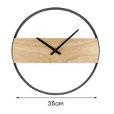 Maxbell Japanese Style Wooden Wall Clock Battery Operated for Dorm Bedroom Study