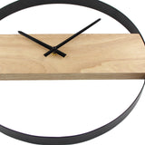 Maxbell Japanese Style Wooden Wall Clock Battery Operated for Dorm Bedroom Study