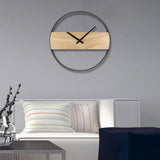 Maxbell Japanese Style Wooden Wall Clock Battery Operated for Dorm Bedroom Study