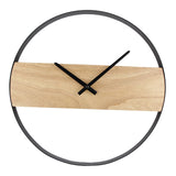 Maxbell Japanese Style Wooden Wall Clock Battery Operated for Dorm Bedroom Study