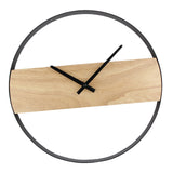 Maxbell Japanese Style Wooden Wall Clock Battery Operated for Dorm Bedroom Study