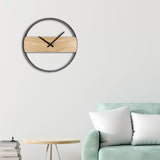Maxbell Japanese Style Wooden Wall Clock Battery Operated for Dorm Bedroom Study