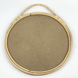 Maxbell Round Wall Mirror Rattan Frame 11'' Round for Living Room Bathroom Bedroom