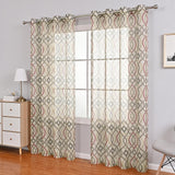 Maxbell Screen Curtain Door String Curtain with hole Line Printed for Living Room