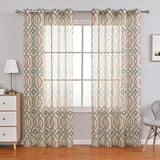 Maxbell Screen Curtain Door String Curtain with hole Line Printed for Living Room