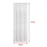 Maxbell White Yarn Curtain 140Cmx175cm for Farmhouse Bedroom Living Room