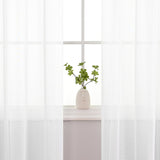 Maxbell White Yarn Curtain 140Cmx175cm for Farmhouse Bedroom Living Room