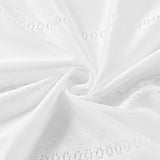 Maxbell White Yarn Curtain 140Cmx175cm for Farmhouse Bedroom Living Room