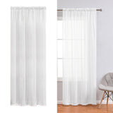 Maxbell White Yarn Curtain 140Cmx175cm for Farmhouse Bedroom Living Room