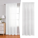 Maxbell White Yarn Curtain 140Cmx175cm for Farmhouse Bedroom Living Room