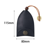 Maxbell Multifunction Car Key Holder PU Leather Pendant for Business Men Women Black