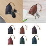 Maxbell Multifunction Car Key Holder PU Leather Pendant for Business Men Women Black