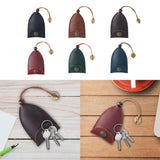 Maxbell Multifunction Car Key Holder PU Leather Pendant for Business Men Women Black