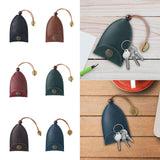 Maxbell Multifunction Car Key Holder PU Leather Pendant for Business Men Women Black