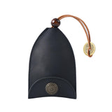 Maxbell Multifunction Car Key Holder PU Leather Pendant for Business Men Women Black