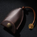 Maxbell Multifunction Car Key Holder PU Leather Pendant for Business Men Women Black
